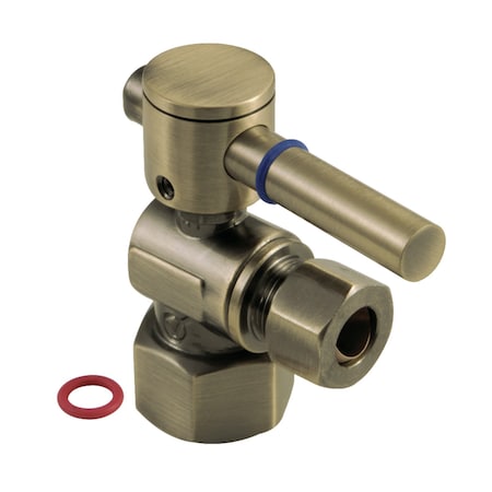 Fauceture CC43103DL Quarter Turn Valve (1/2-Inch FIP X 3/8-Inch O.D. Compression), Antique Brass CC43103DL
